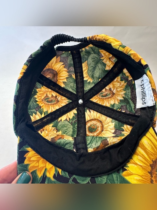Vintage R. Phillips Sunflower AOP Baseball Cap Hat Strapback Stretch Fit USA main image 11